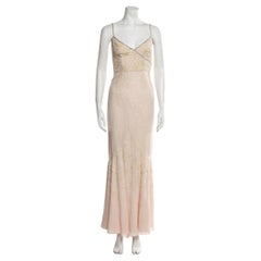 Vestido de noche ESCADA Vintage Rosa Suave Adornado