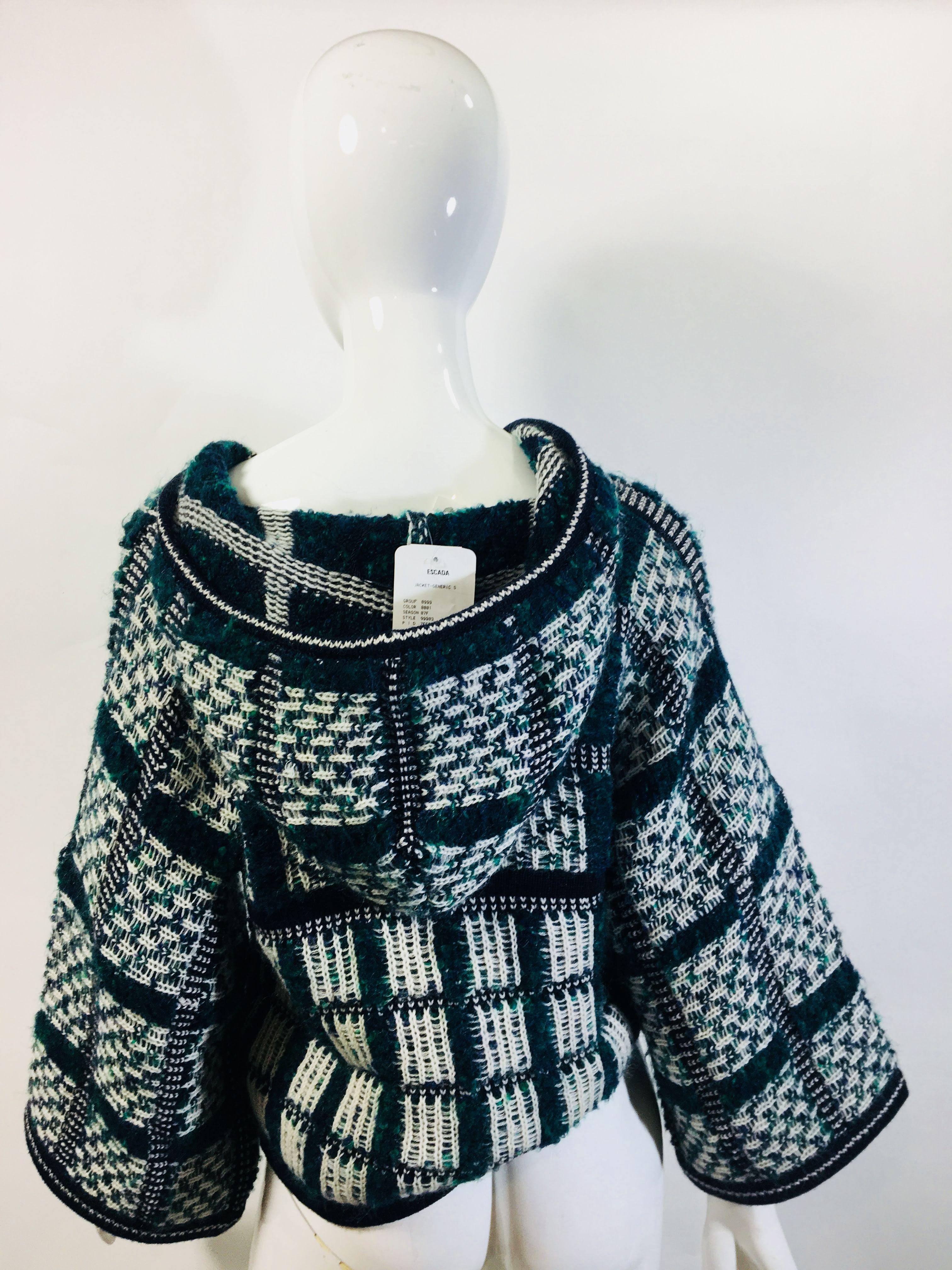Escada Virgin Wool Zip-Up Hooded Sweater 1