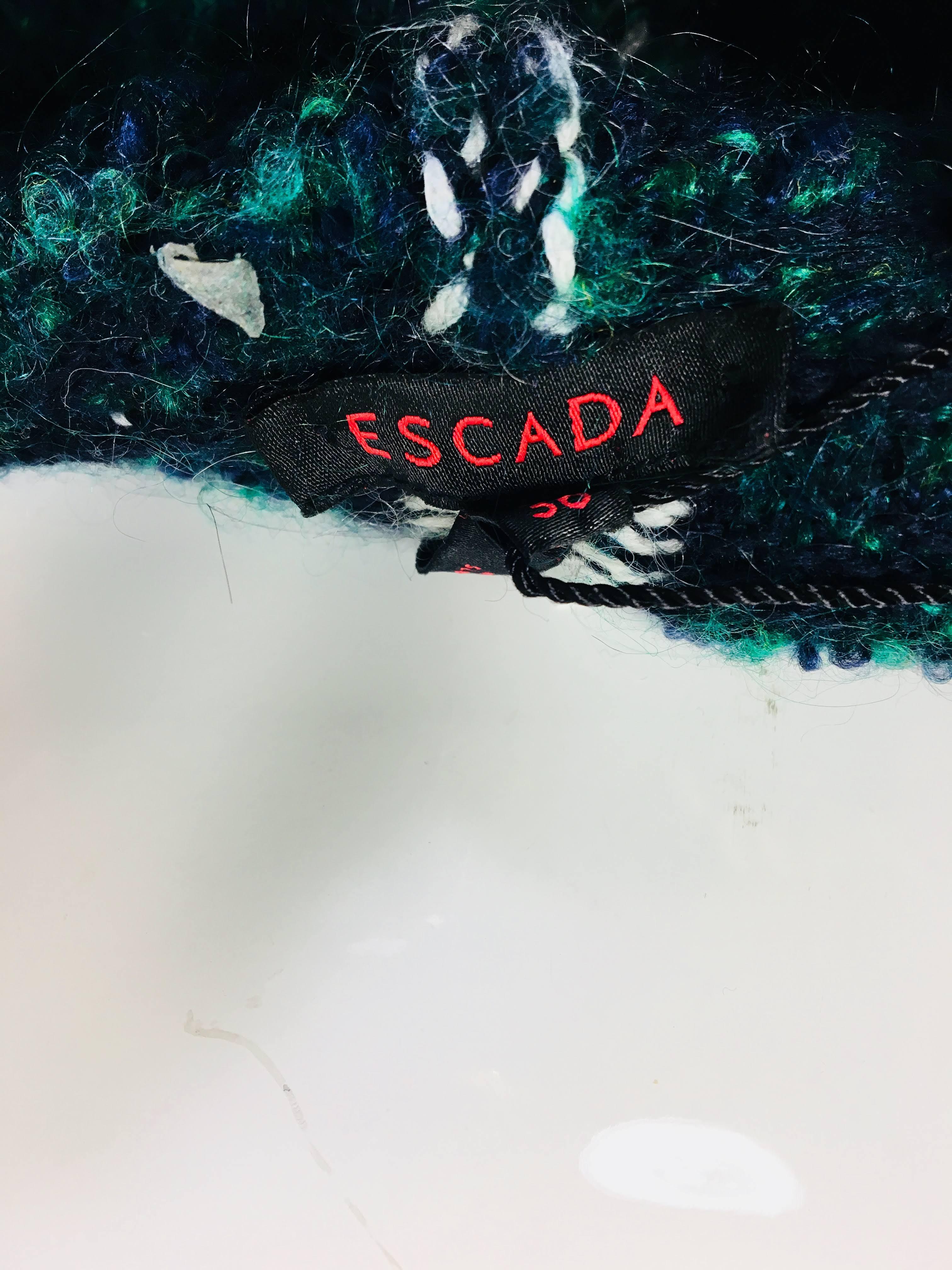 Escada Virgin Wool Zip-Up Hooded Sweater 2