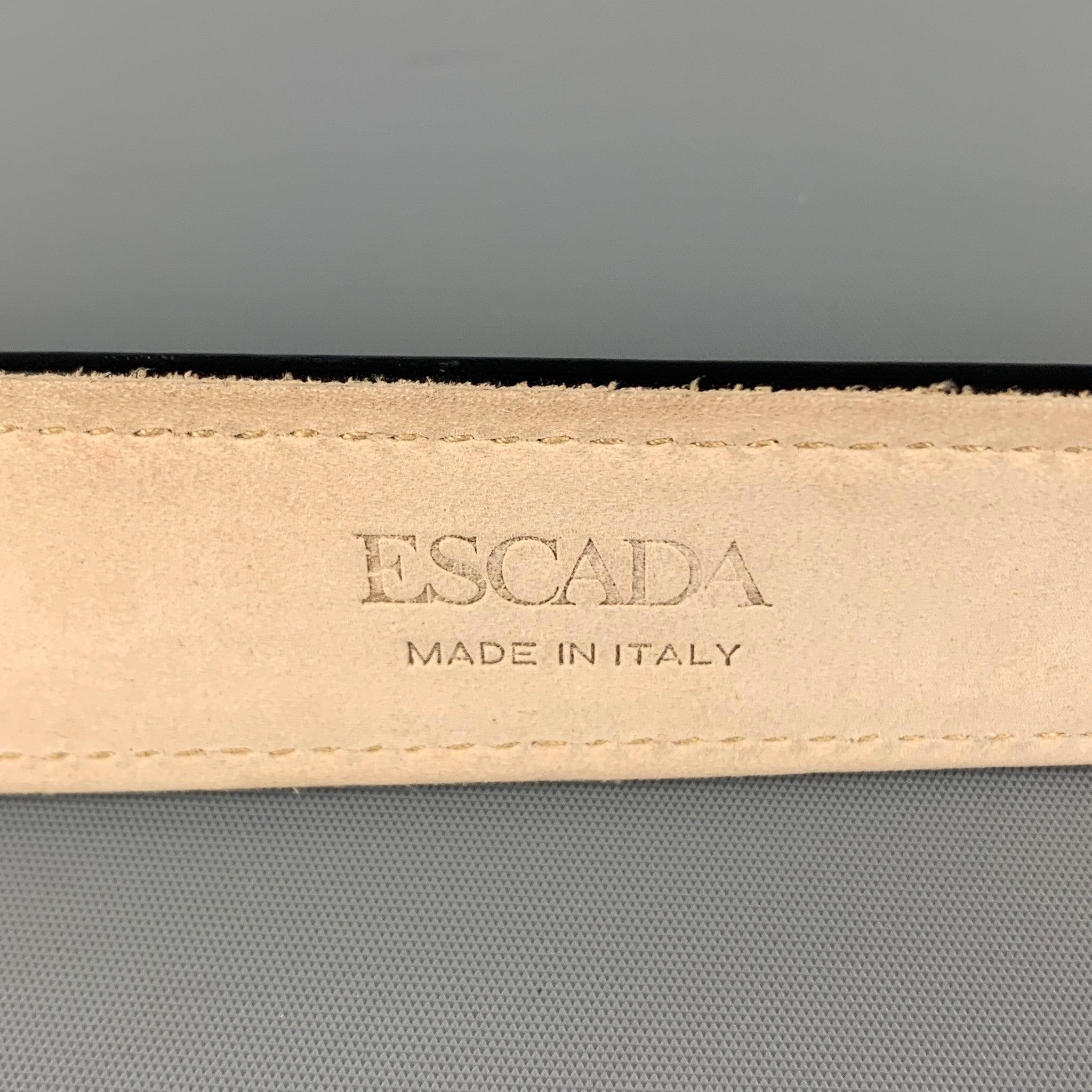 ESCADA Waist Size 26 Black Leather Belt 2