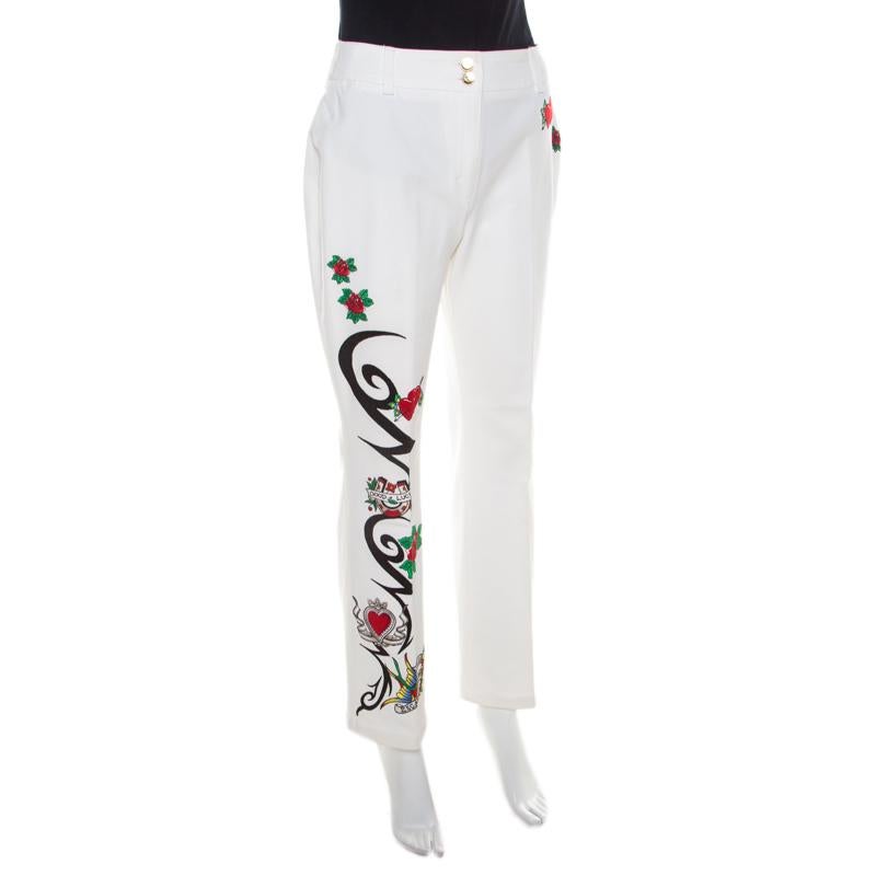 escada white jeans