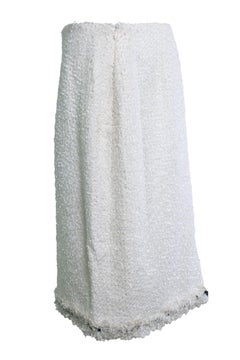 Escada, white tweed midi skirt
