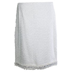 Escada, white tweed midi skirt