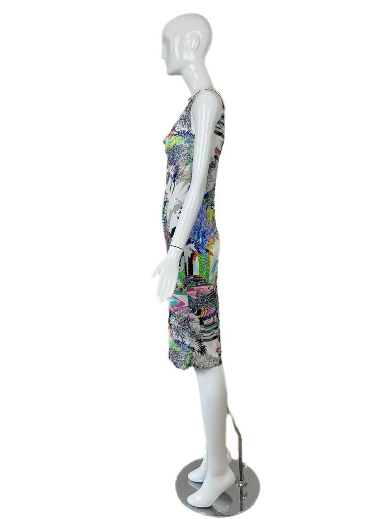 ESCADA Y2K Vintage Cowl Neck Lederriemenkleid im Angebot 3