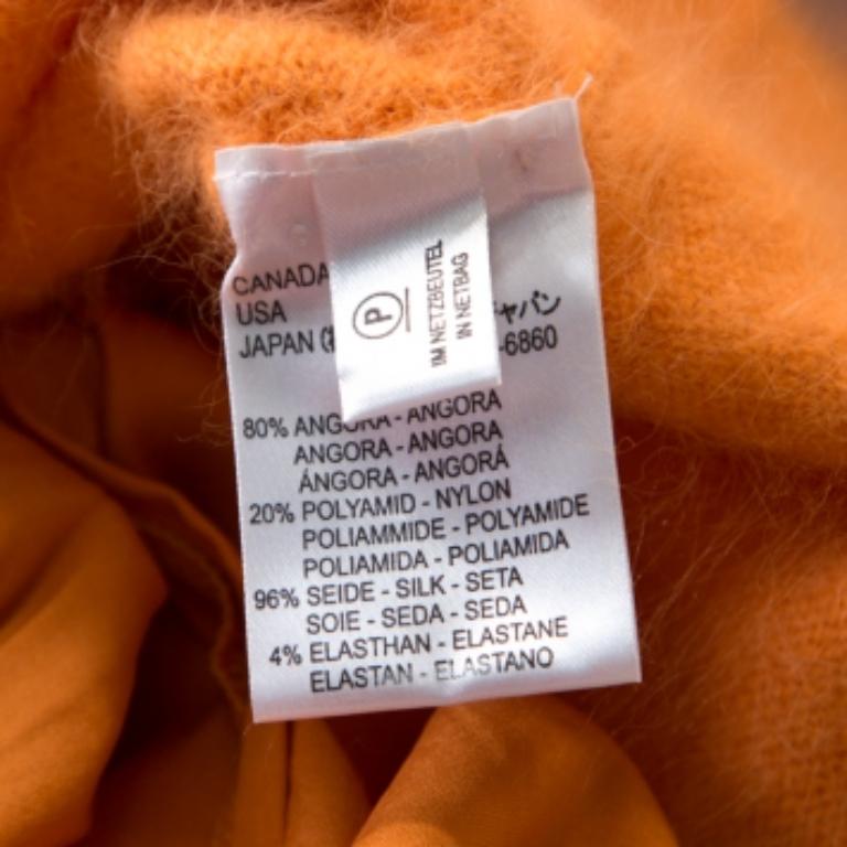 Escada Gelbes Angora Rippenstrick Seidenfutter Fuzzi Tank Top M im Zustand „Hervorragend“ im Angebot in Dubai, Al Qouz 2