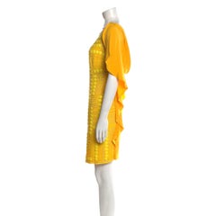 Escada Yellow Cocktail Dress Circa. 1980s - 1990s
