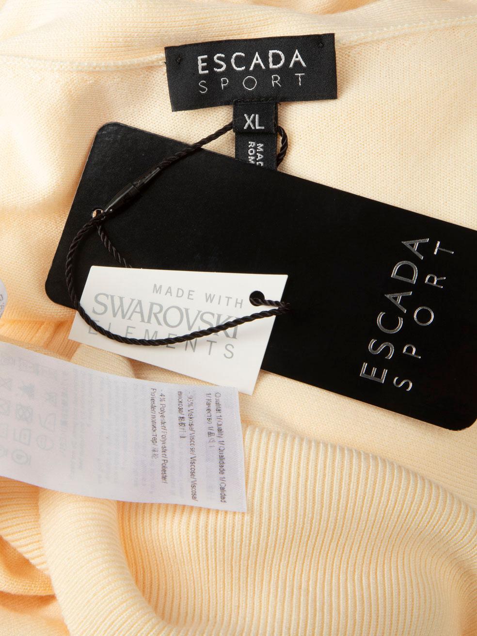 Cardigan a maniche lunghe in maglia gialla Escada Taglia XL In condizioni Nuovo in vendita a London, GB
