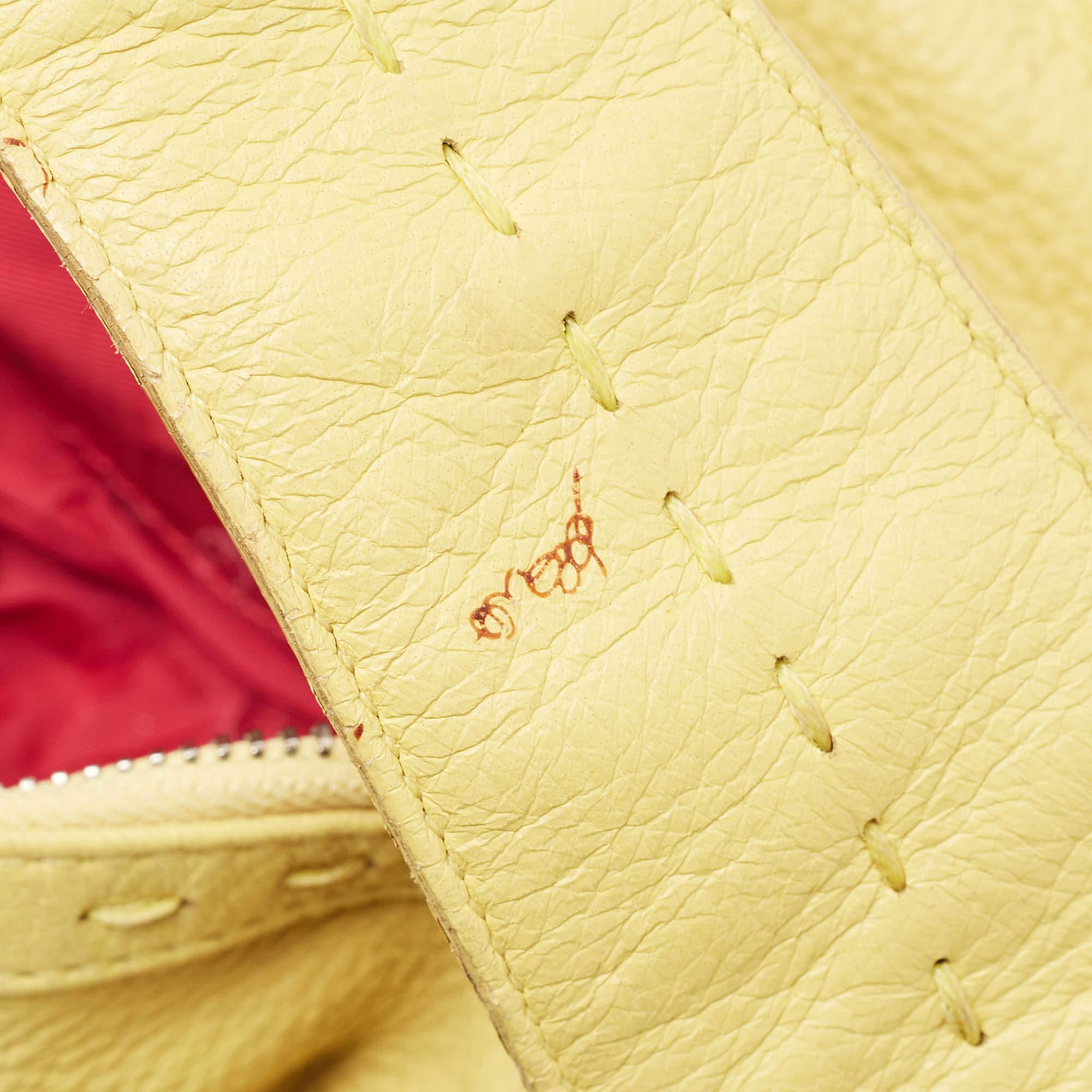 Escada Yellow Leather Eluna Bag 2