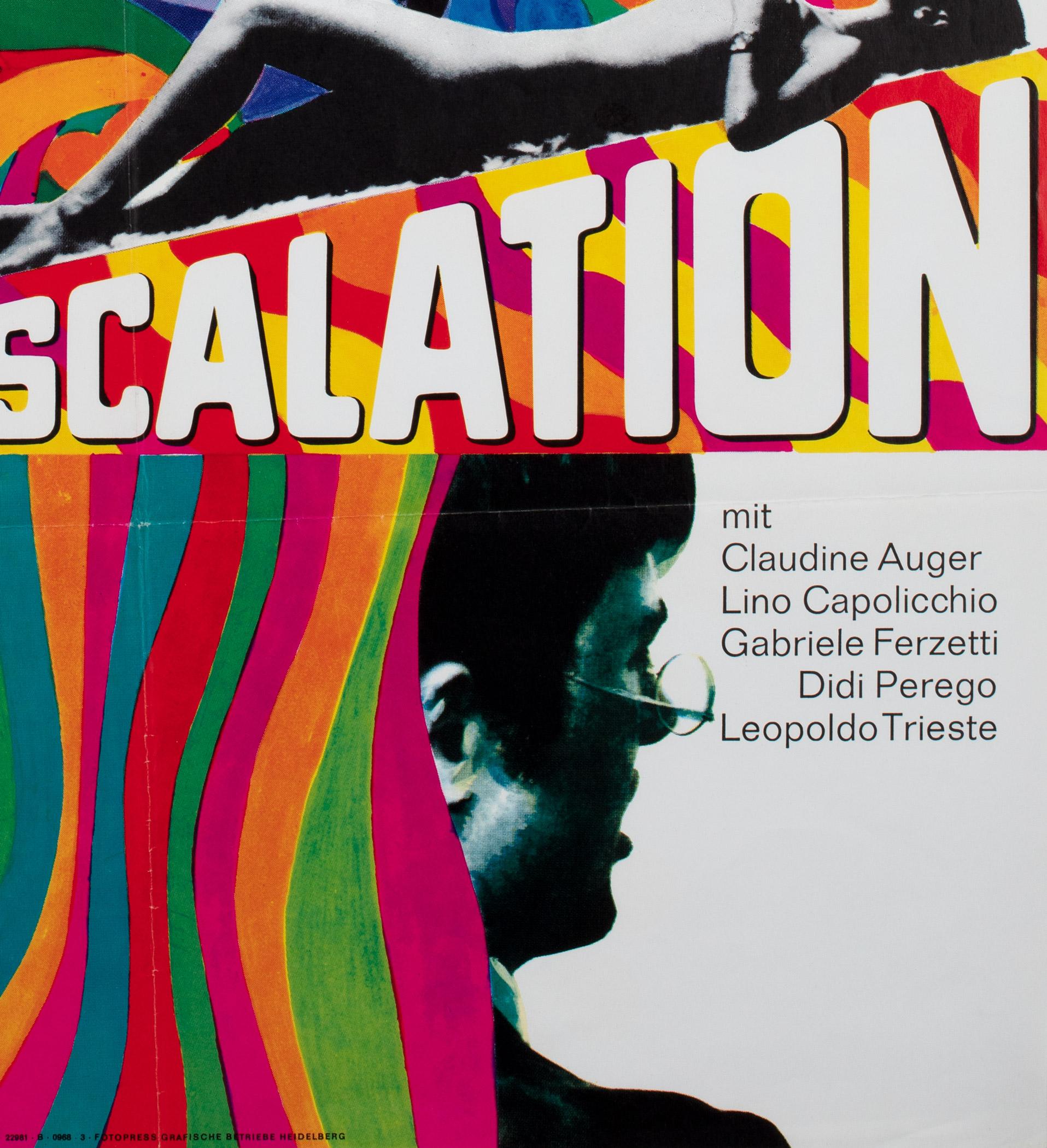 Escalation 1968 German Film Movie Poster For Sale 3