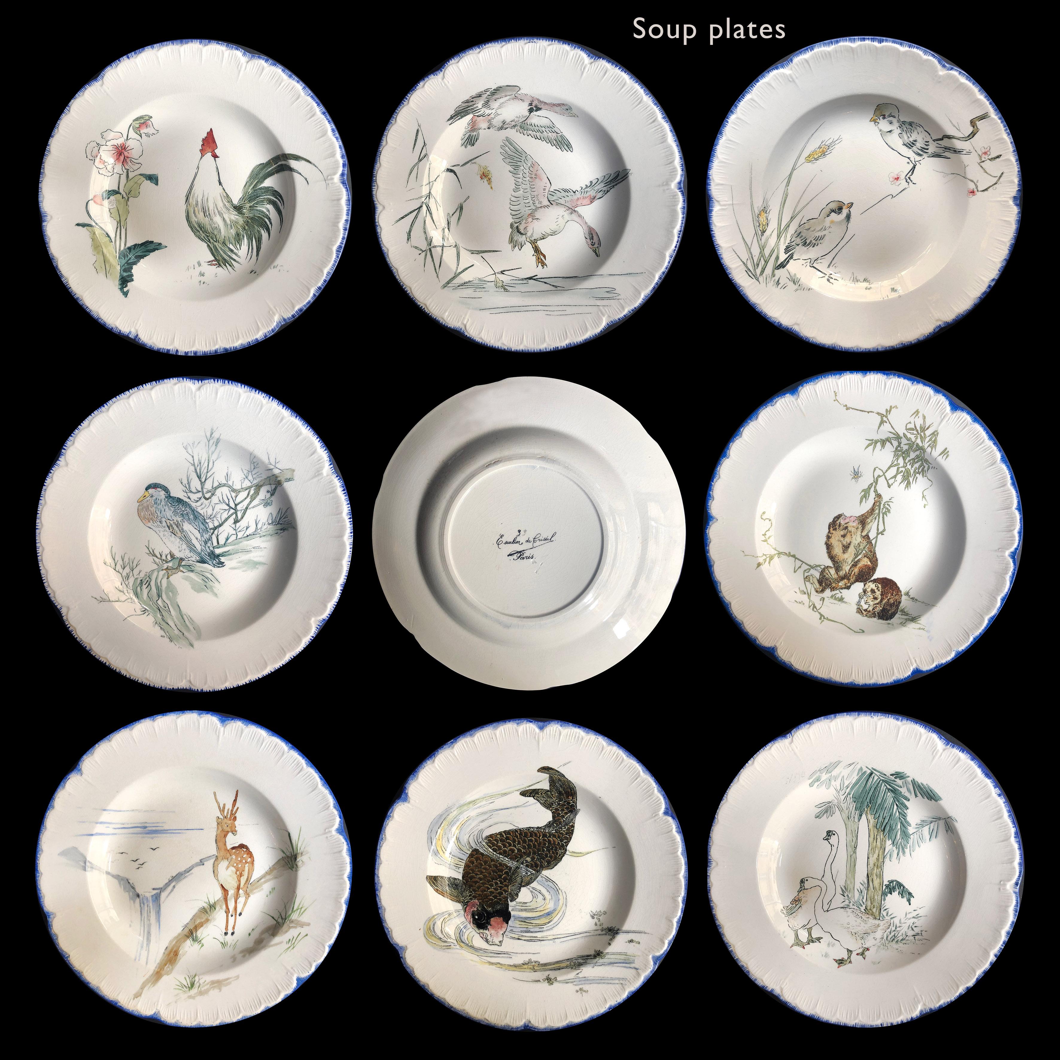 Earthenware Escalier De Cristal Remarkable and Rare Service of 68 Pieces, circa 1878