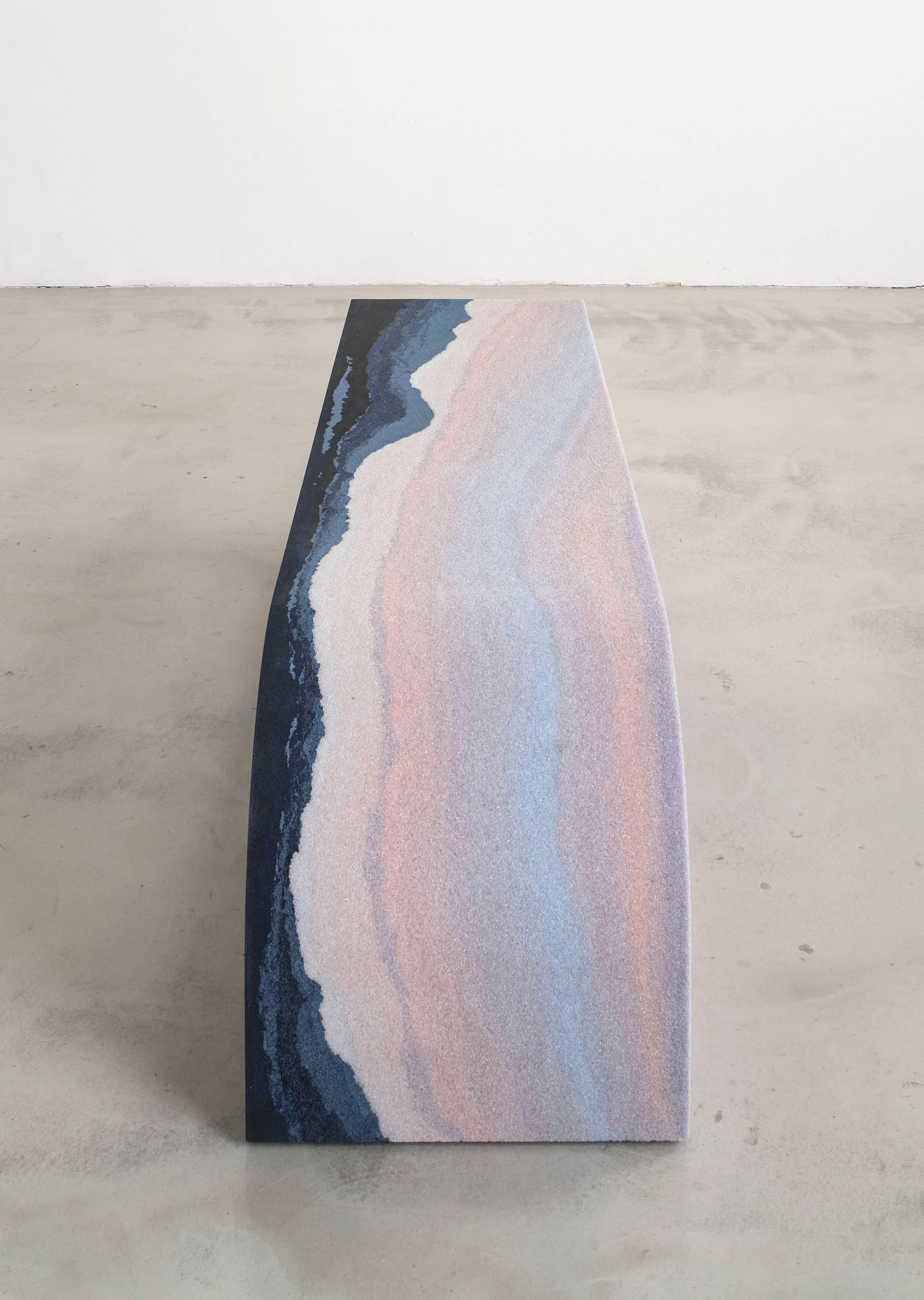 Escape Bench ‘Utah’, Sand, Glass and Black Silica by Fernando Mastrangelo 1