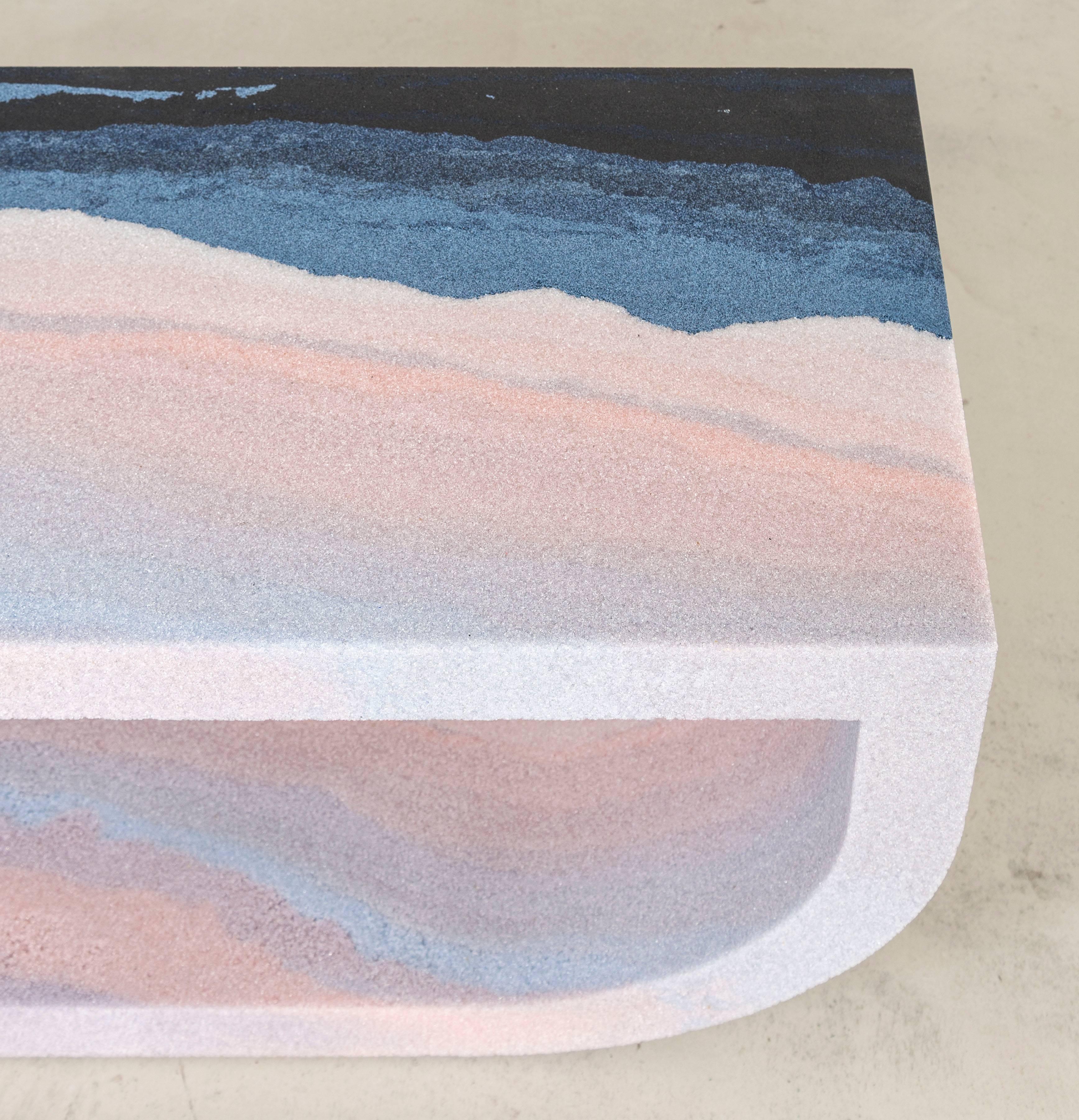 Escape Bench ‘Utah’, Sand, Glass and Black Silica by Fernando Mastrangelo 3