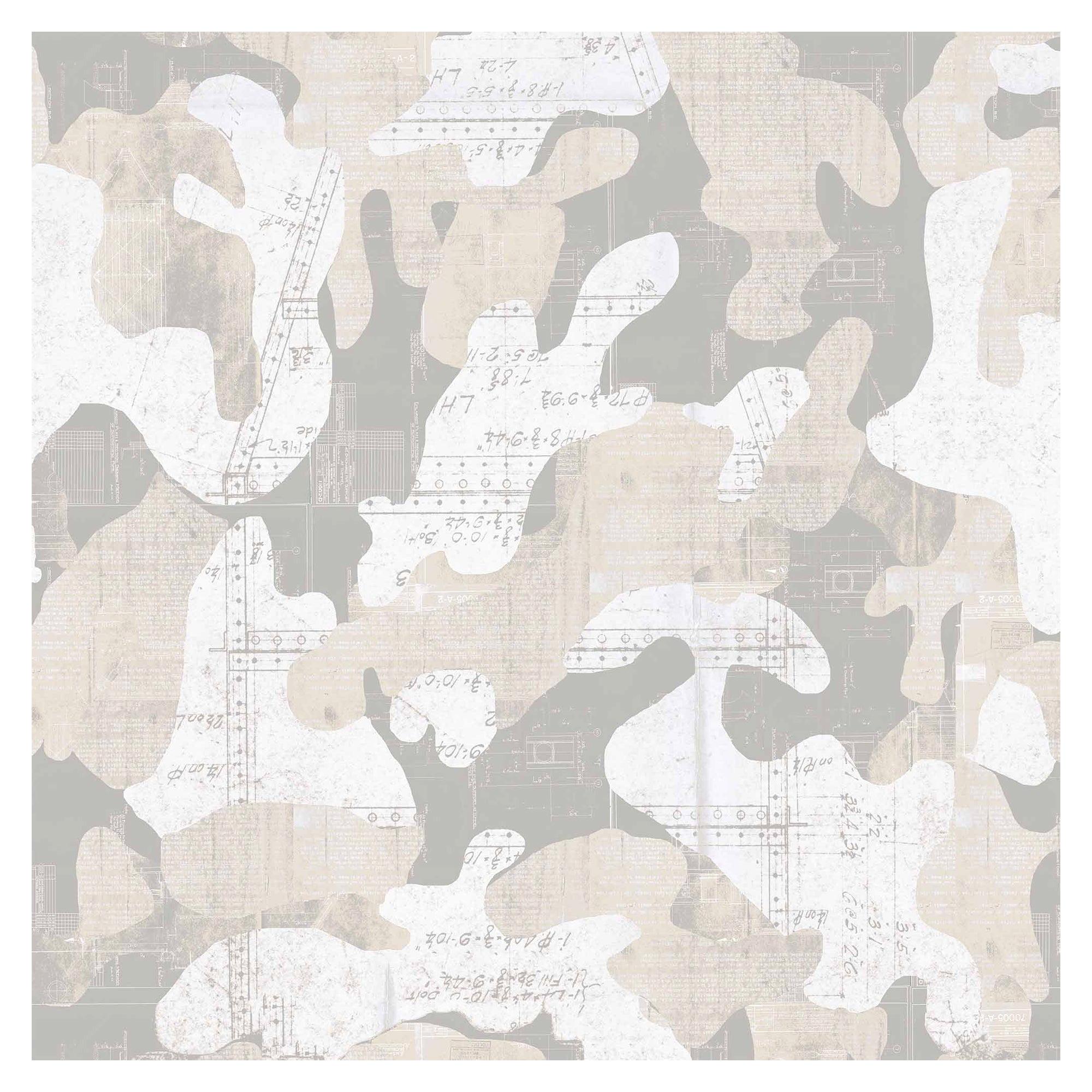 Escape, Cashmere Color-Way, on Pearl Smooth Vinyl Wallpaper For Sale