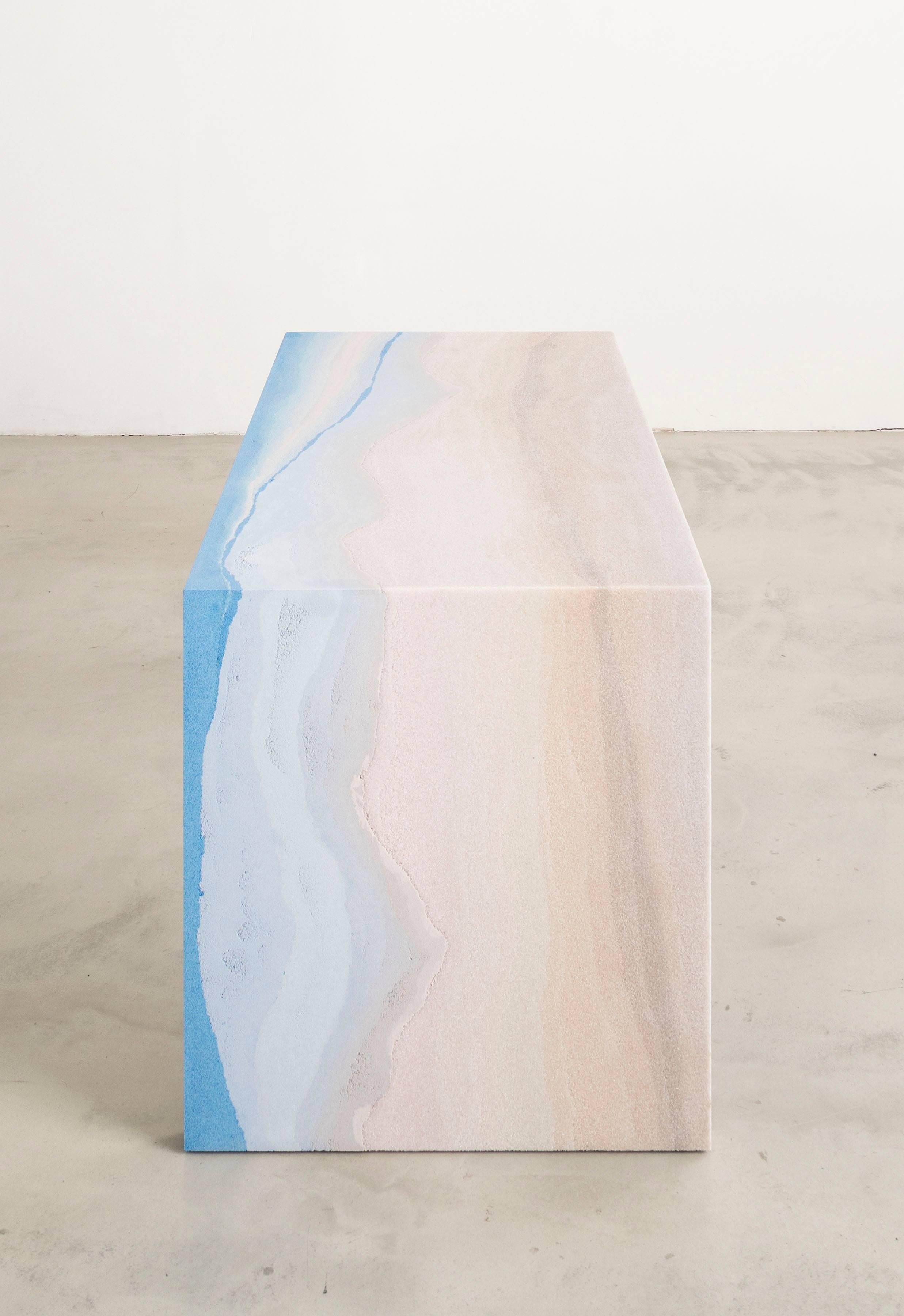 Contemporary Escape Desk 'Nevada', Sand and Powdered Glass by Fernando Mastrangelo