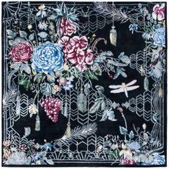 Escape Flowers Contemporary Handwoven Rug