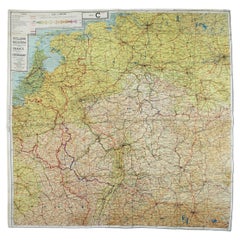 Escape Karte & Schal World War 2 Britische Armee RAF 2 Seiten farbige Seide UK 1940