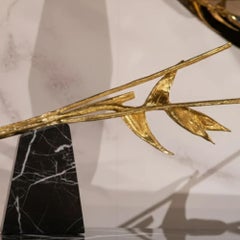Escape – Sculptural Centerpiece in Nero Marquina Marble, Two-Piece Set