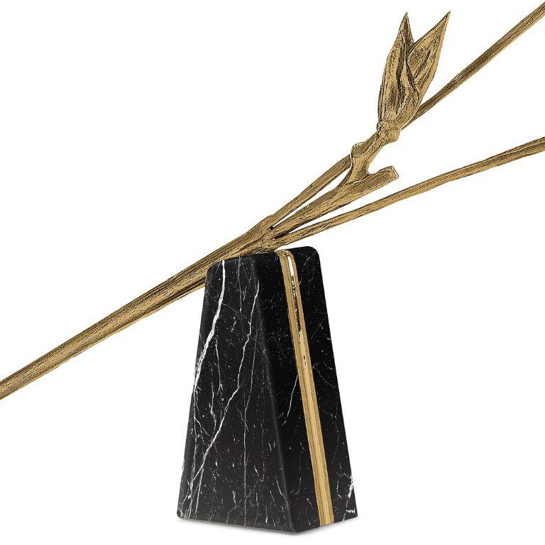 Portugais Escape – Sculptural Centerpiece in Nero Marquina Marble, Two-Piece Set en vente