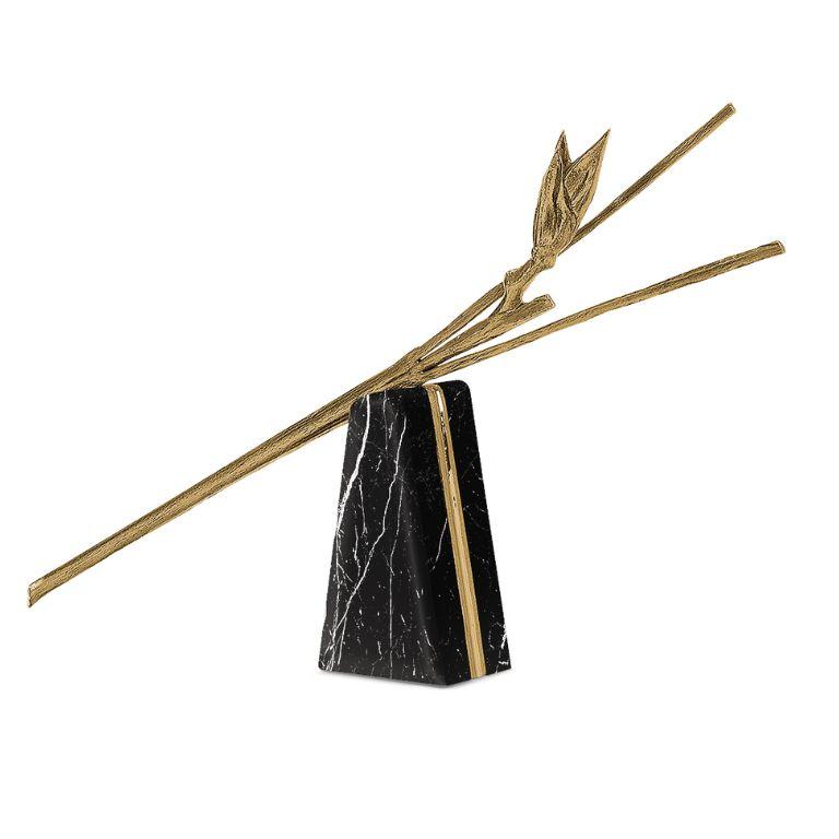 Escape – Sculptural Centerpiece in Nero Marquina Marble, Two-Piece Set Neuf - En vente à Porto, PT