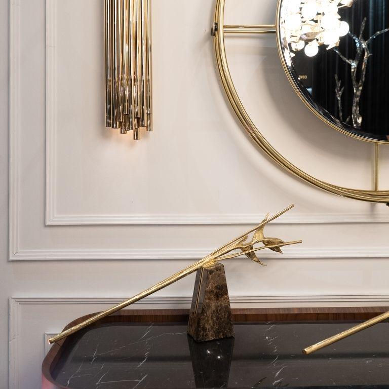 Escape – Two-Piece Sculptural Centerpiece in Emperador Marble For Sale 3