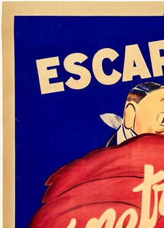 ESCARGOTS Authentic Original Vintage Antique French Advertising Poster 1930s