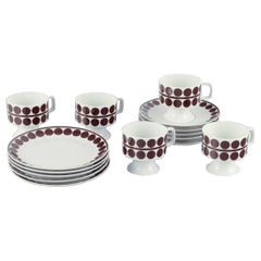 Eschenbach, Germany, a five-person retro coffee set in porcelain.