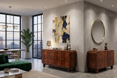 Exklusives Paar Art-Déco-Sideboards aus Bruyèreholz aus den 1930er Jahren