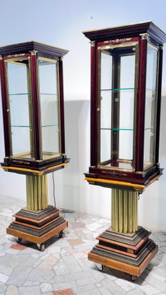 Exclusive Pair of Monumental Gianni Versace Display Cases from the 1980s