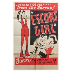 Vintage Escort Girl, Unframed Poster, 1941