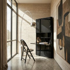 Ultra raro escritorio y silla Bonacina · Negro · Castiglioni