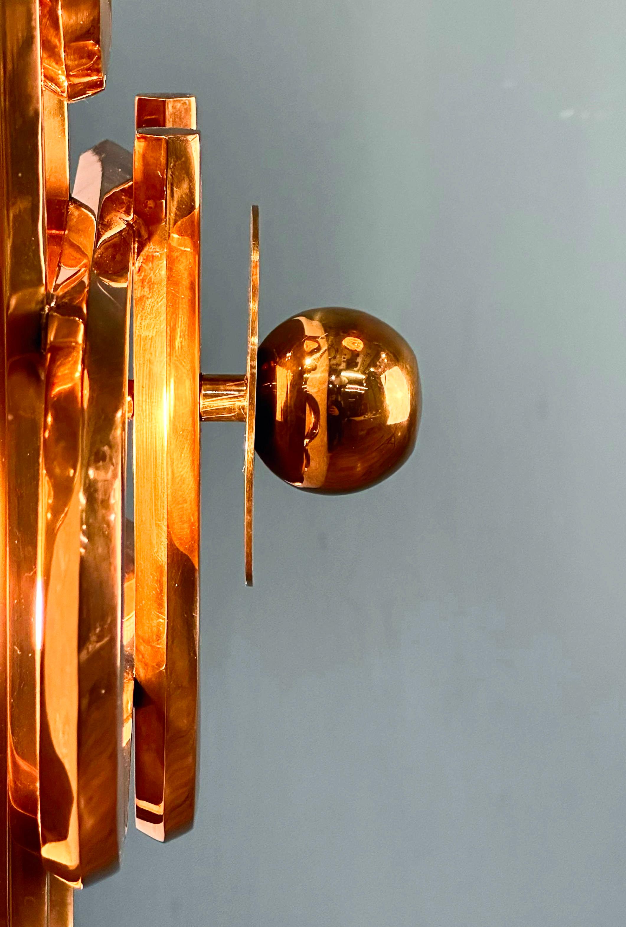 Cast Escudo Royal Sculptural Brass Wall Sconce For Sale
