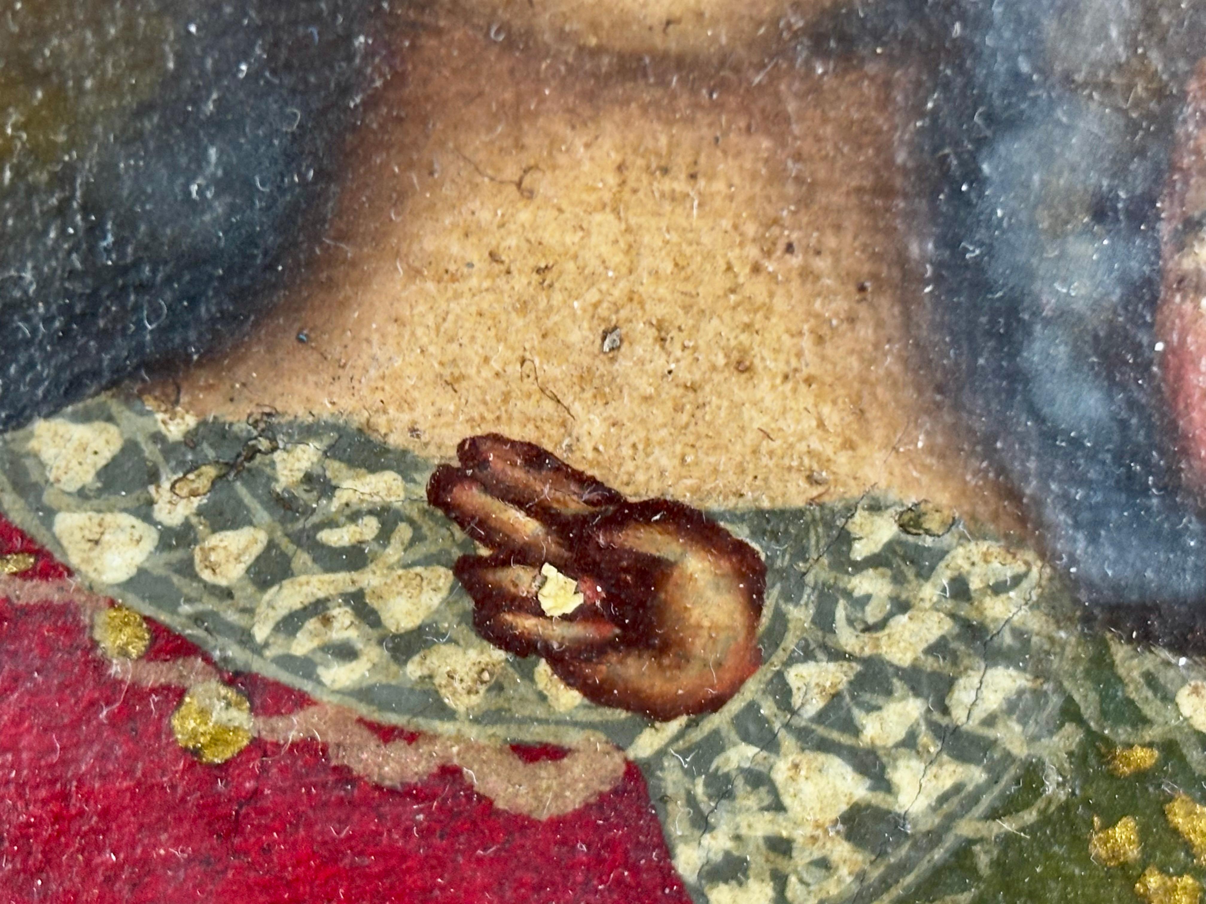 Virgen con niño - óleo sobre tela. For Sale 10