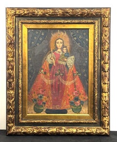 Virgen con niño - óleo sobre tela.