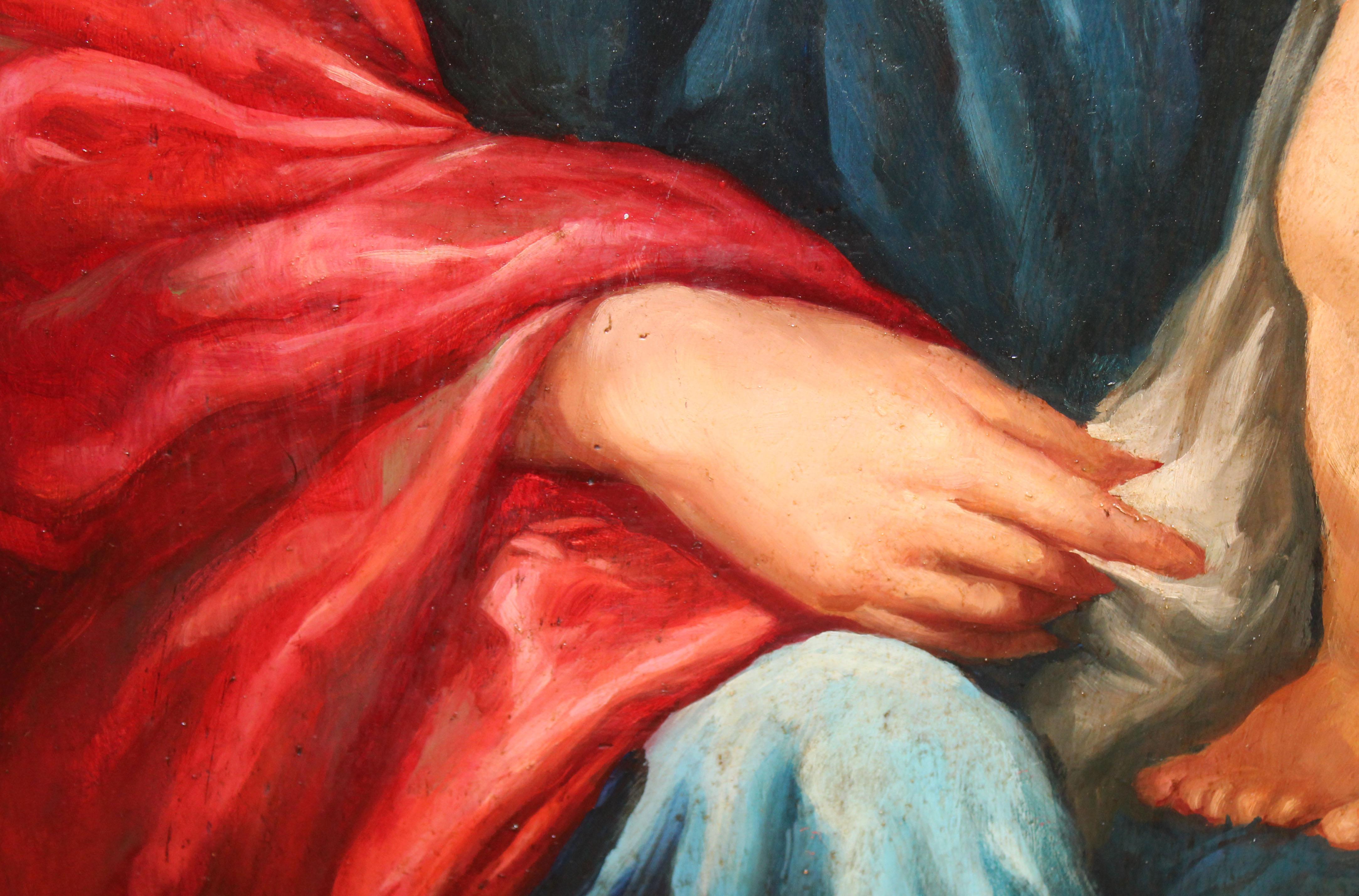 Sin firmar, la obra es de autor anónimo

El estado de la obra es bueno, aunque comentar que la tela está reentelada

Se presenta bien enmarcada la obra con un marco posterior a la pintura

Medidas obra: 102 cm. de altura x 80 cm. de ancho.

Medidas