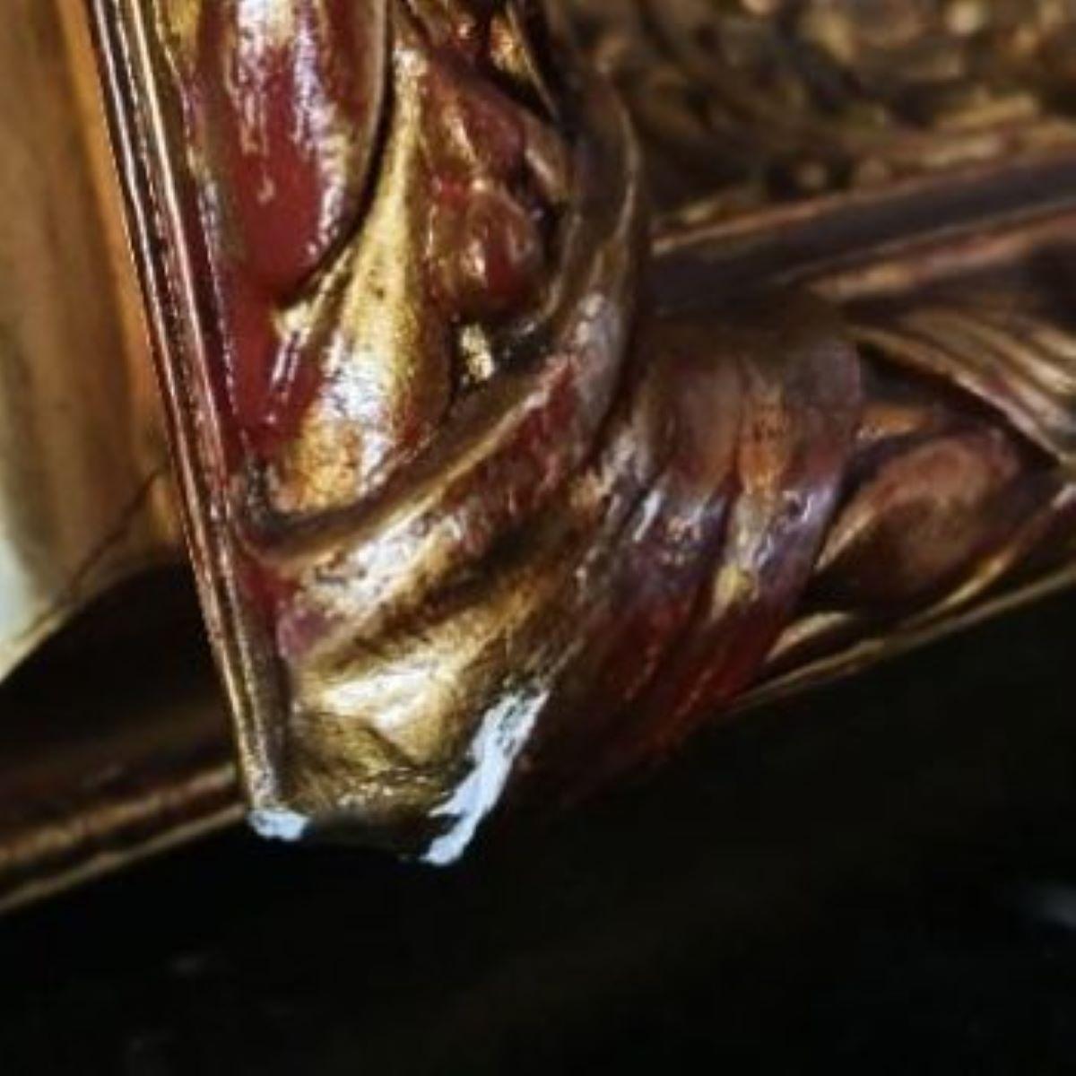 Spanisches Öl auf Kupfer aus dem 18. Jahrhundert - Virgin Dolorosa im Angebot 3