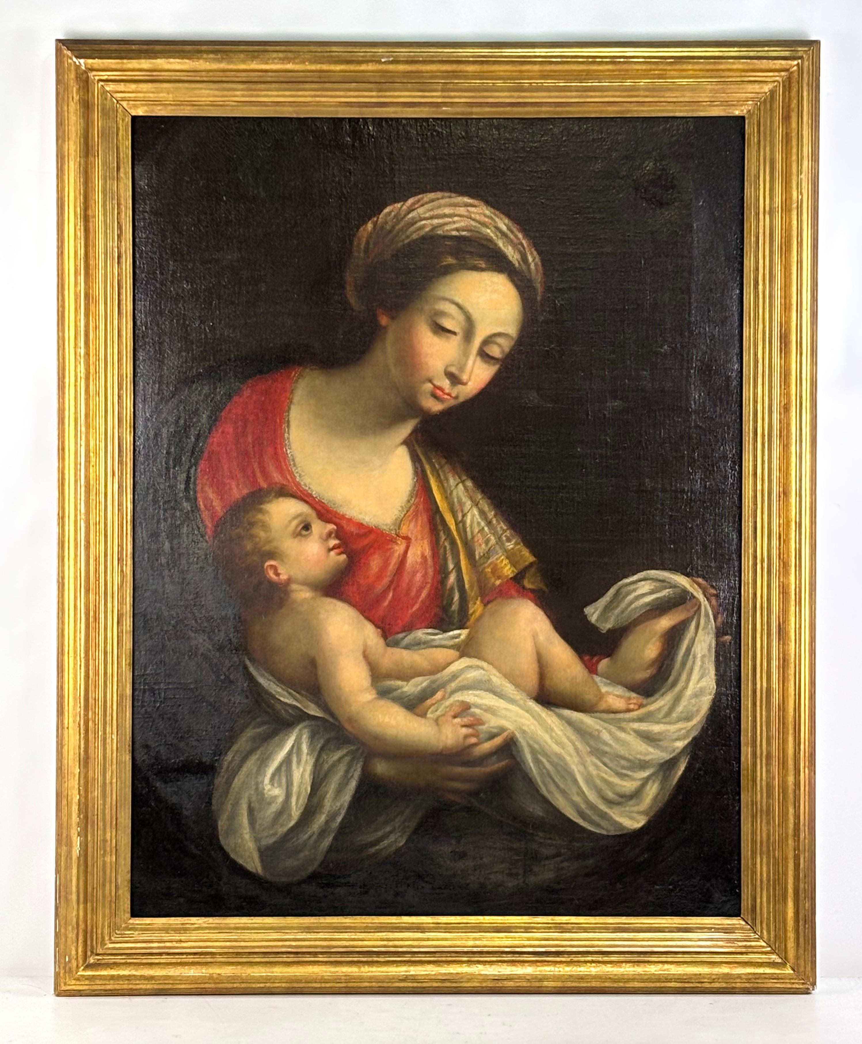 Vierge à l'enfant - École italienne, XVIIIe siècle, suiveur de Jacopo Amigoni