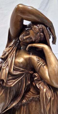 F. Barbedienne, "Ariadna", escultura de bronce patinado, siglo XIX