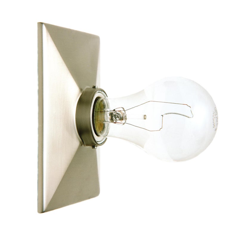 Metal Wall or Ceiling Sconce Vica Escutcheon, Burnished Nickel finish