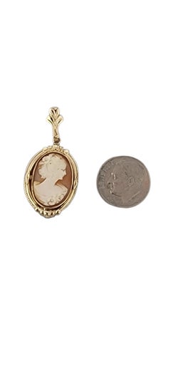 Esemco 10K Yellow Gold Cameo Pendant #24145