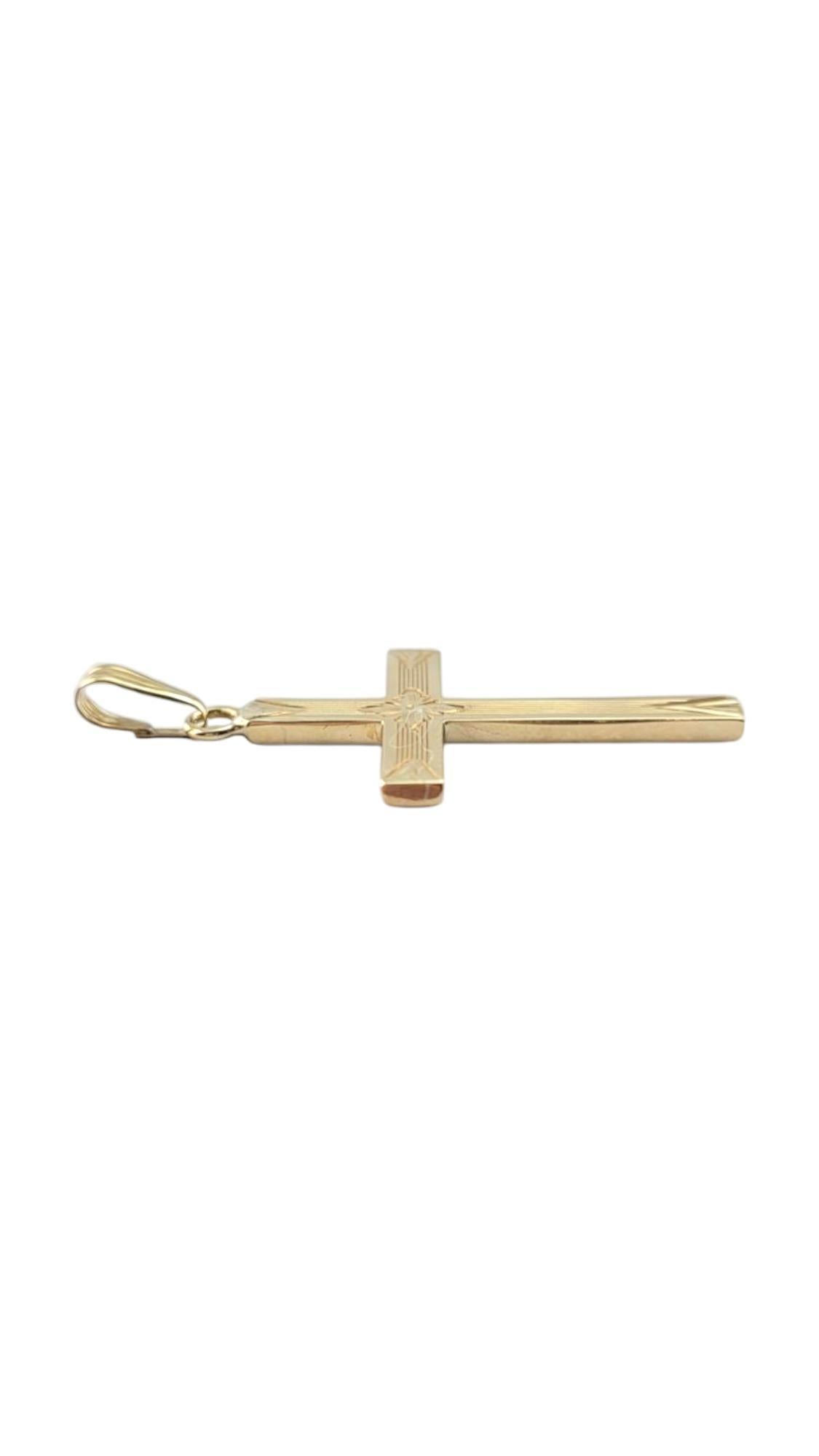 Esemco Pendentif croix en or jaune 14 carats #21262 en vente 2