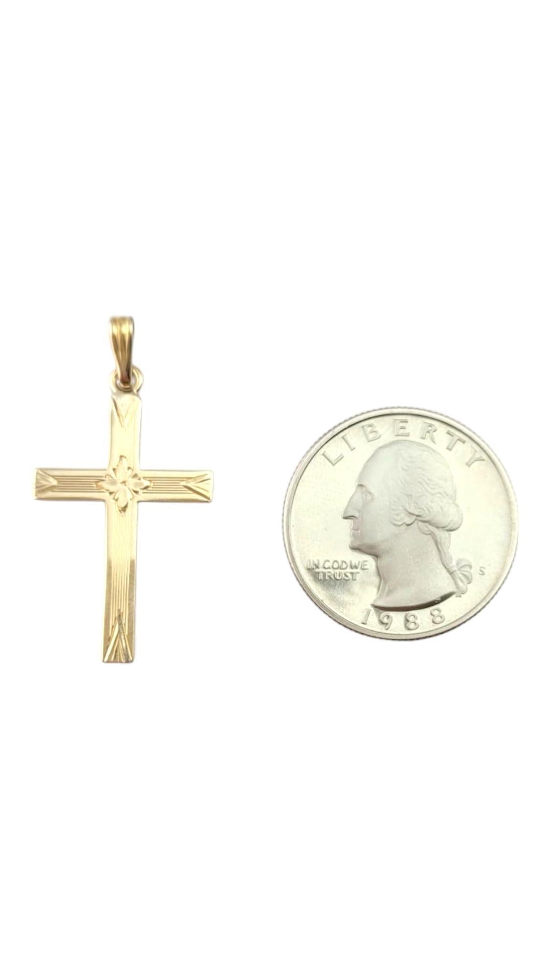 Esemco Pendentif croix en or jaune 14 carats #21262 en vente 3