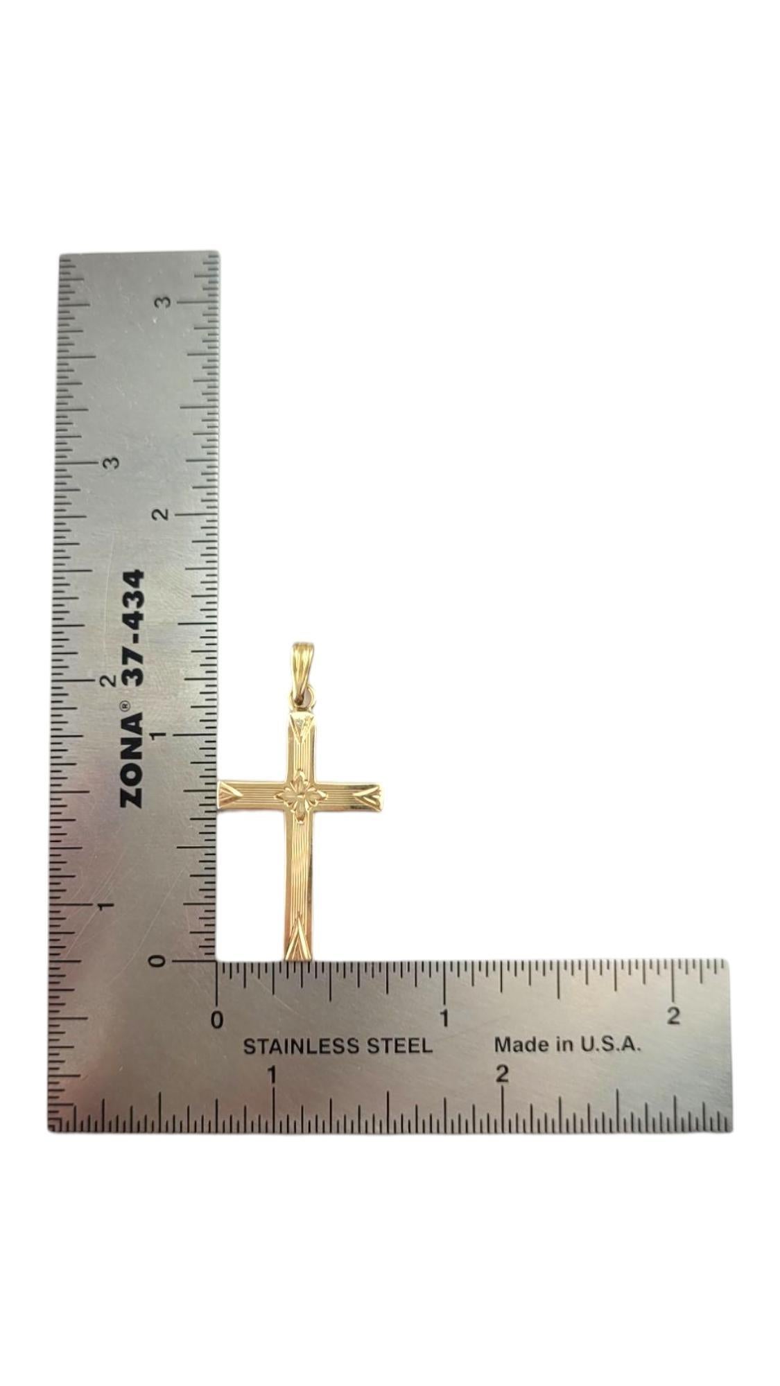 Esemco Pendentif croix en or jaune 14 carats #21262 en vente 4