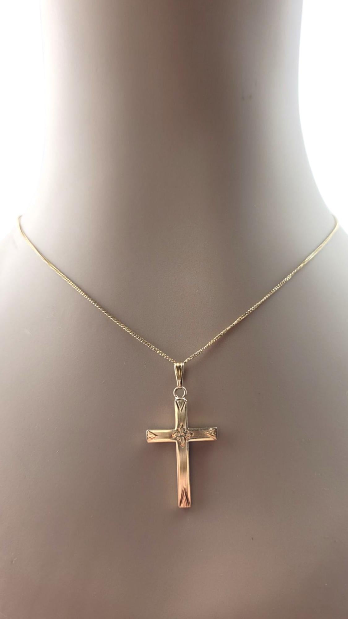 Esemco Pendentif croix en or jaune 14 carats #21262 en vente 5