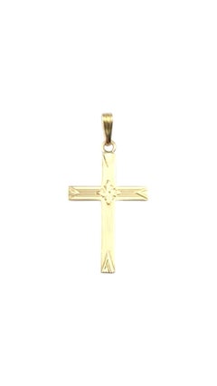 Esemco Colgante Cruz de Oro Amarillo de 14 Kilates #21262