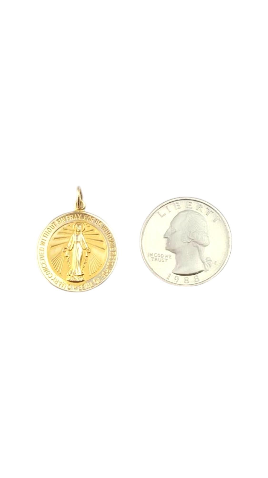 Esemco Medalla Milagrosa de Oro Amarillo de 14 Kilates #21274 en venta 4