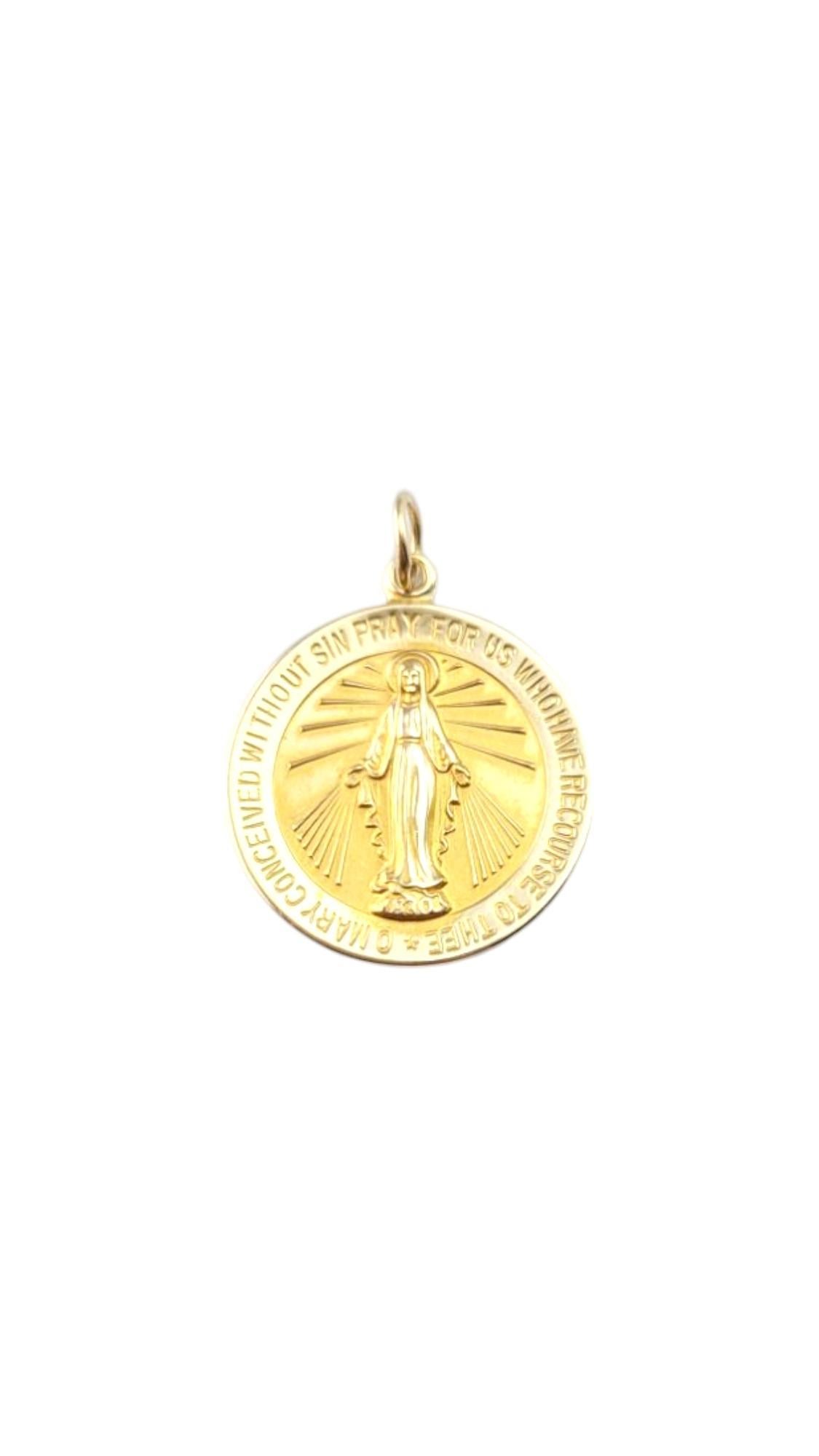 Esemco Medalla Milagrosa de Oro Amarillo de 14 Kilates #21274