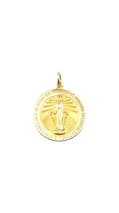 Esemco Medalla Milagrosa de Oro Amarillo de 14 Kilates #21274