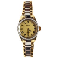 Eska Ladies Watch Yellow White Gold Diamonds