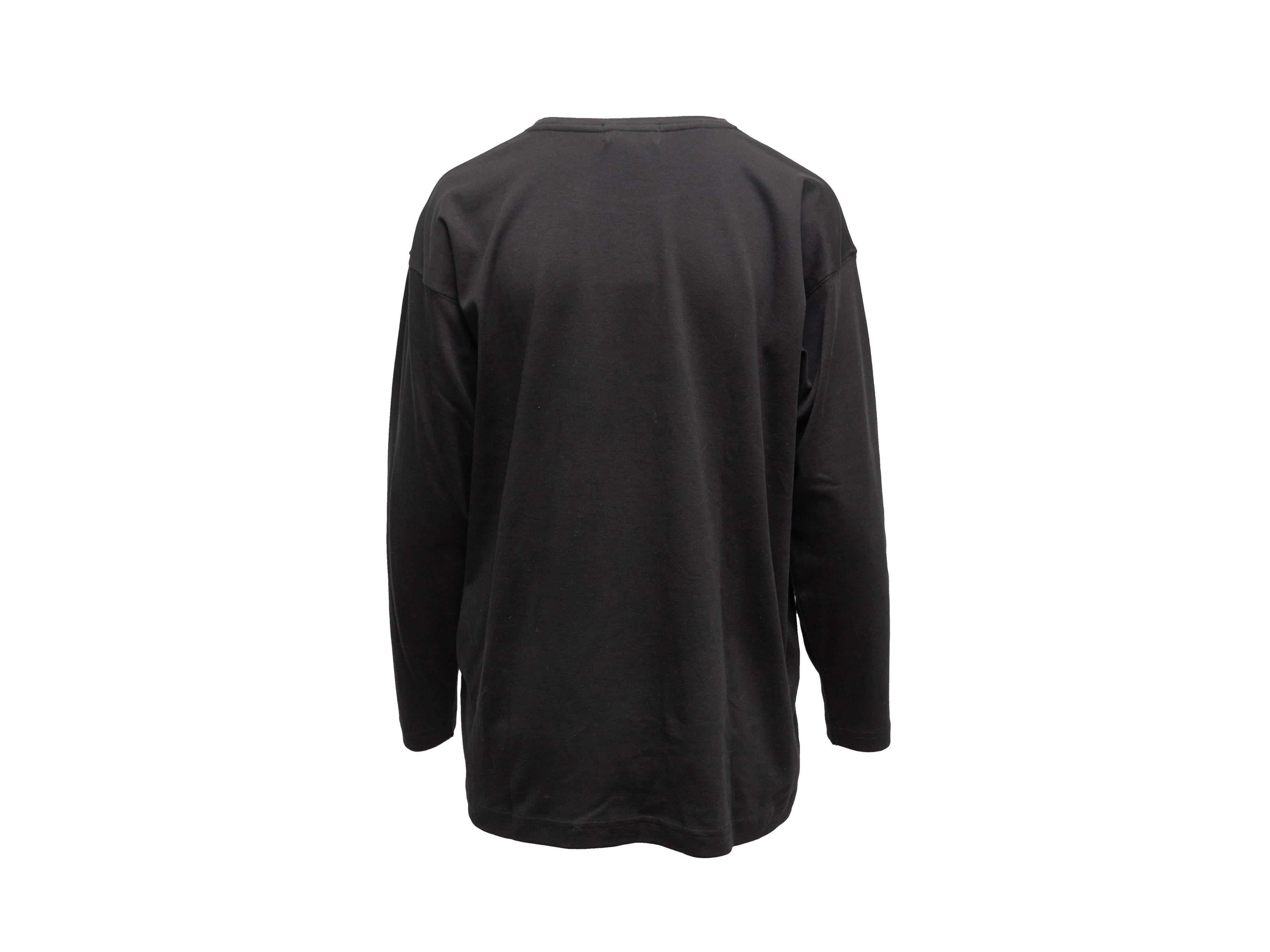 Eskandar Black Long Sleeve Top For Sale at 1stDibs
