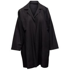 Eskandar Black Silk Open Front Jacket